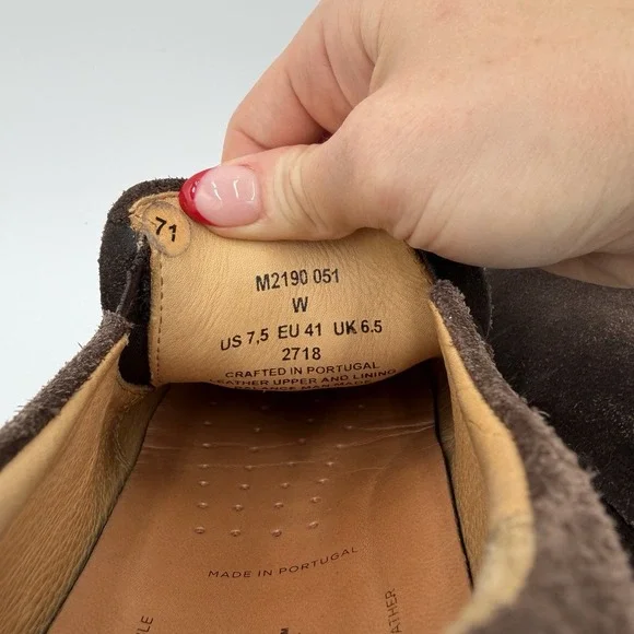 Samuel‎ Hubbard Frequent Traveler Slip-on Dark Brown Suede Loafers Size 7.5 2718 - Picture 5 of 8